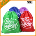 China Cheap custom printed reusable nonwovendrawstring bags